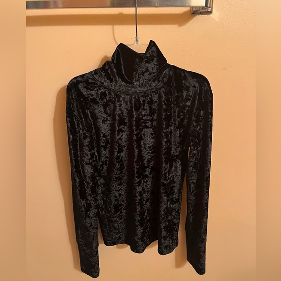 Caroline Constas Delphine Velvet Turtleneck in Black - Picture 3 of 6